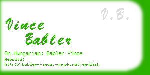 vince babler business card